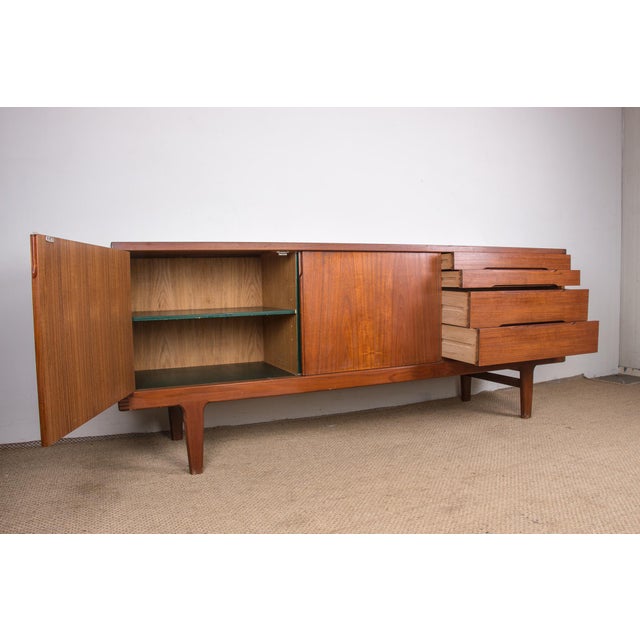 Danish Brutalist Sideboard in Teak by Henning Kjaernulf for Vejle Stole, 1960s For Sale - Image 11 of 18
