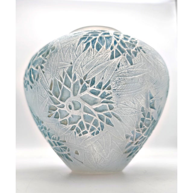 René Lalique Art Deco Cased Opalescent Glass Esterel Vase from René Lalique, 1923 For Sale - Image 4 of 11