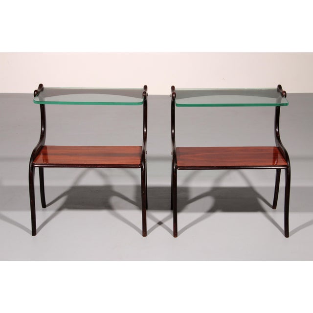 Mid-Century Italian Set Side Tables attributed to Ico Parisi by Ico Parisi, 1950, Set of 2 For Sale - Image 9 of 12