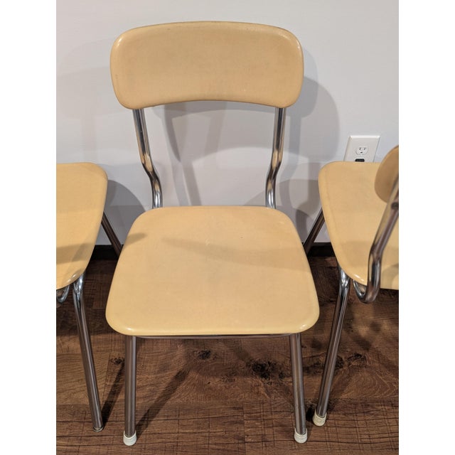 Vintage Heywood-Wakefield Heywoodite Chairs Set of 4 MCM Chrome School Dining For Sale In Baltimore - Image 6 of 12