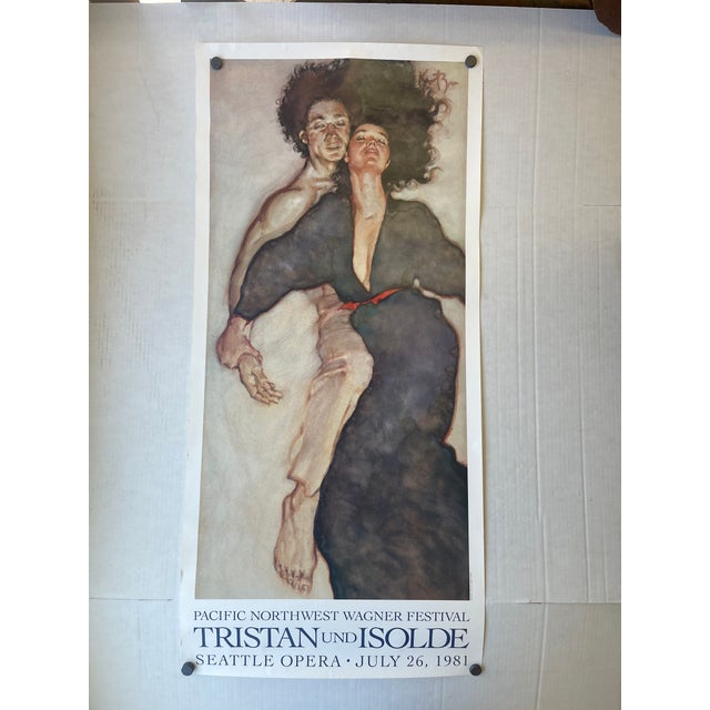 1981 Tristan Und Isolde Opera Poster by David Kreitzer - Pacific Northwest Wagner Festival, Seattle Opera. For Sale - Image 9 of 11