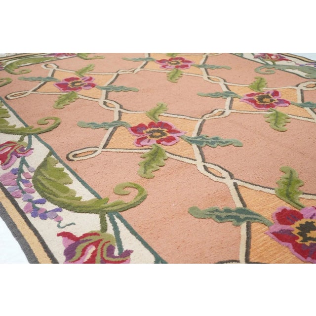 Brown Turkish Sumak Rug 6' X 9' For Sale - Image 8 of 11