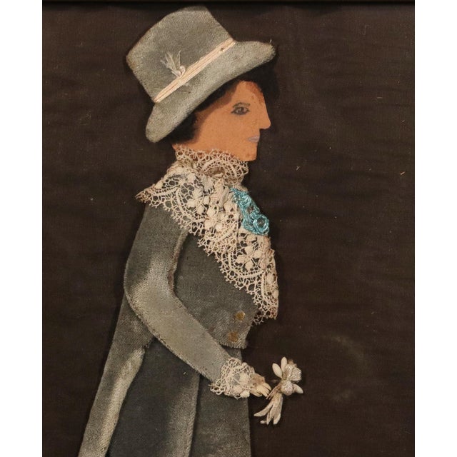 Early 19th Century American Fabric and Paper Figure of a Gentleman, First Half of the 19th Century For Sale - Image 5 of 9