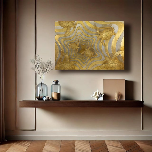 Tartarughe is a unique carved wood panel from the Optical series by Giuseppe Caiafa, entirely handcrafted in Italy. The...