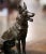 French Mid-Century French Spelter German Shepherd Sculpture on Marble Base For Sale - Image 3 of 10