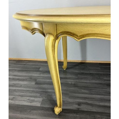 Vintage French Louis XVI Style Dining Table and Chairs, Set of 7 For Sale - Image 15 of 18