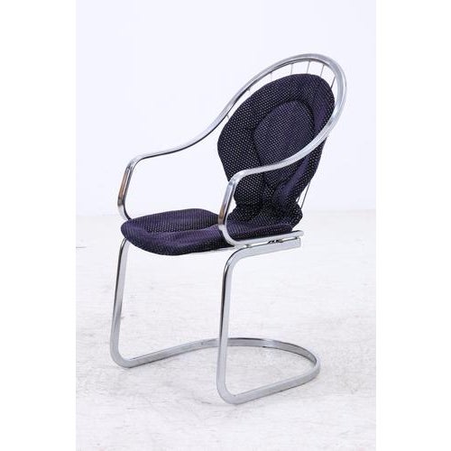 Cantilever Armchairs in Chrome by Gastone Rinaldi, Set of 2 For Sale - Image 15 of 16