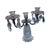 Antique Victorian Pressed Glass Three-Arm Girandole Candelabra For Sale - Image 11 of 14