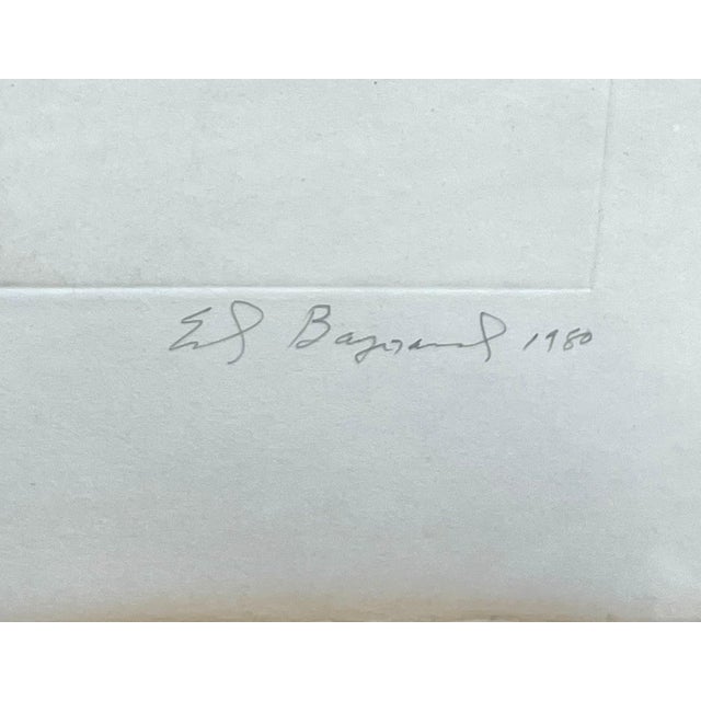 Printmaking Materials Ed Baynard, Zen Minimalist Flowers Etching American Modernist Ed Baynard Pop Art Print For Sale - Image 7 of 10