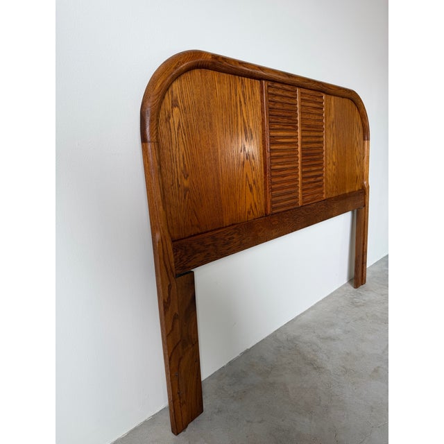 Mid-Century Modern 1970s Mid-Century Modern Queen Size Wood Headboard For Sale - Image 3 of 12