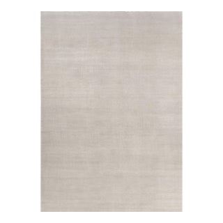 Rug & Kilim’s Oversized Contemporary Textural Solid Rug in Ivory Tones - 12x17 For Sale