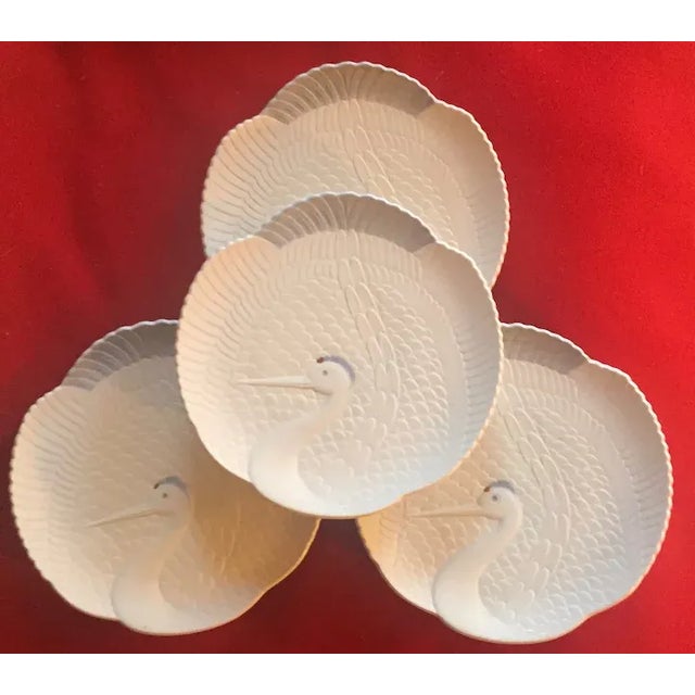 Japanese Hirado Porcelain Footed Serving Dishes - Set of 4 For Sale - Image 12 of 13