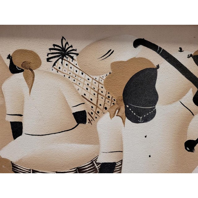 Black José Diereseu, Dominican Women in the Market, 1967, Oil on Canvas For Sale - Image 8 of 18