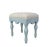 Early 21st Century Vintage Neoclassical-Style, Hand-Carved, Upholstered Stool. For Sale - Image 5 of 8