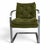 Orange Vintage Chrome-Finish Steel Cantilever Lounge Chair in Orange Vinyl For Sale - Image 8 of 9