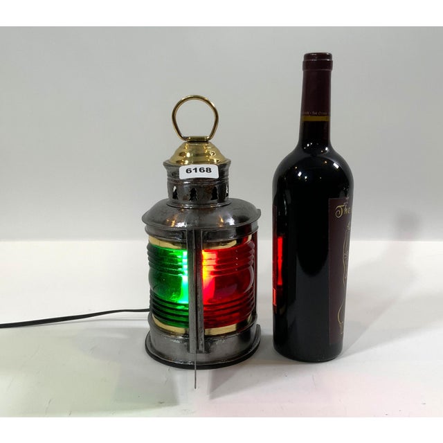 American Ships Lantern with Port and Starboard Lenses For Sale - Image 3 of 8