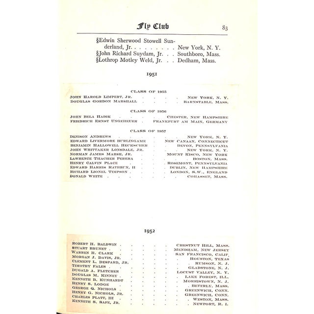 Catalogue of the Fly Club of Harvard University 1836-1948 For Sale - Image 9 of 11