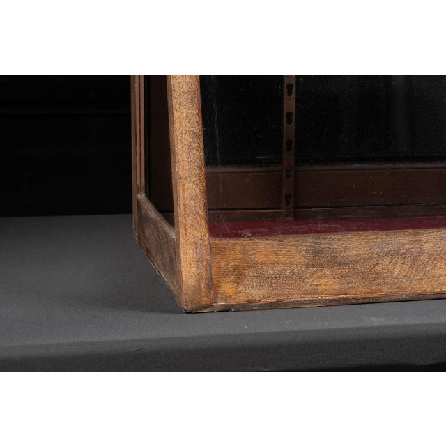 Antique Two-Tier Oak and Glass Display Case For Sale - Image 15 of 15