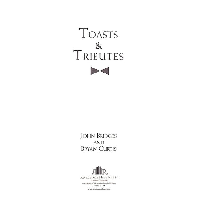 "A Gentleman Entertains" and "Toasts & Tributes" Curtis, Bryan and Bridges, John (Nwt) For Sale - Image 4 of 4