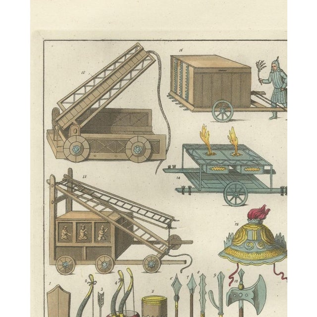 Chinese Military Equipment & Ceremonial Standards – Ferrario Costume Plates, 1815 : This decorative pair of hand-colored...