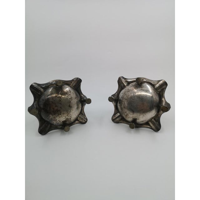 Ashtray with Match in Metal andl Silver from Wellner, 1950s, Set of 2 For Sale - Image 10 of 18