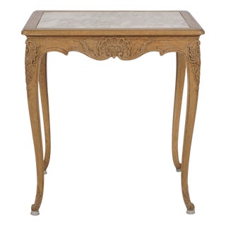 Antique French Provincial Marble Top Side Table For Sale