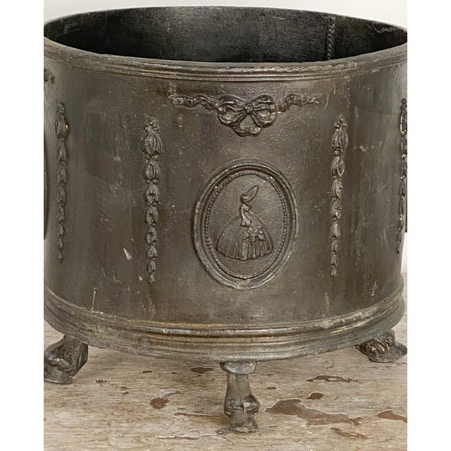 An Adams Neoclassical planter, probably zinc with patina, 19th century.