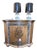 Vintage Italian Hand-Painted Floral Console Cabinet With Serpentine Front For Sale