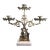 Antique Victorian Brass Figural Girandole Candelabra c.1850-1870 Marble Base For Sale