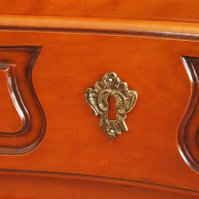 French Country Secretary Desk in Cherry Wood with Writing Flap For Sale - Image 5 of 17