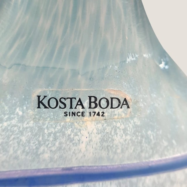 Blue Glass Galaxy Vase by Bertil Vallien for Kosta Boda, Sweden, 1980s For Sale - Image 13 of 16