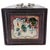 Chinoiserie Antique Chinese Painted Wood Jewelry Box With Mirror and Brass Fittings For Sale - Image 3 of 10