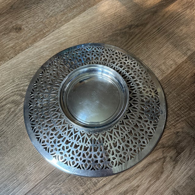 Traditional Mid 19th Century Meridan Britannia Reticulated Dish 187 For Sale - Image 3 of 8