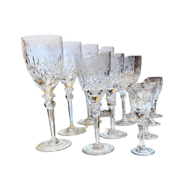 1960s Rogaska "Galia" Crystal Stemware Service - Set of 12 For Sale - Image 4 of 8