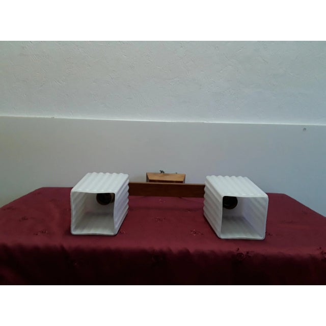 1970s Mid-Century Danish Teak Two-Light Ceiling Lamp For Sale - Image 5 of 7