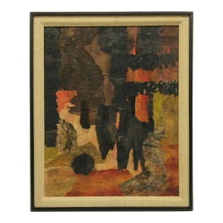 Abstract Expressionist Collage by Shirley Bleviss For Sale