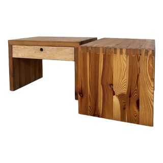 Pine Nightstands from Ate van Apeldoorn, Netherlands, 1970s, Set of 2 For Sale