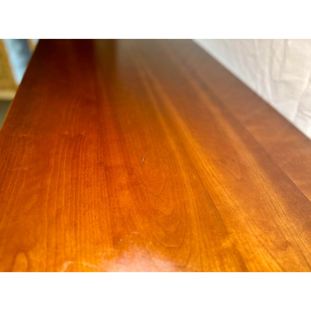 1990s Stickley Solid Cherry Double Dresser With Brass Hardware For Sale - Image 9 of 12
