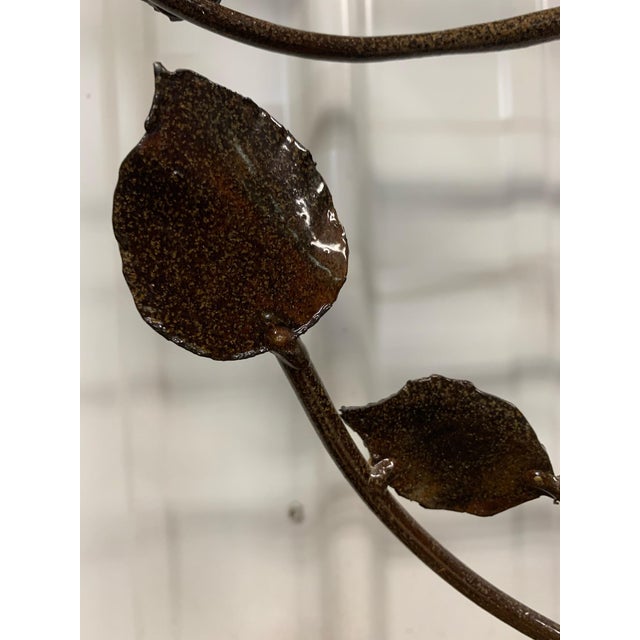 Late 20th Century Hand Welded Decorative Steel Railing With Leafy Design Made in Detroit, Mi, Usa For Sale - Image 5 of 18
