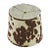 Traditional 12" Brown Faux Cowhide Drum Lamp Shade For Sale - Image 3 of 3