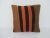 Turkish Striped Orange & Brown Kilim Pillow For Sale - Image 4 of 4