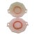 Mid-Century Pink Depression Glass Serving Platters, a Pair For Sale