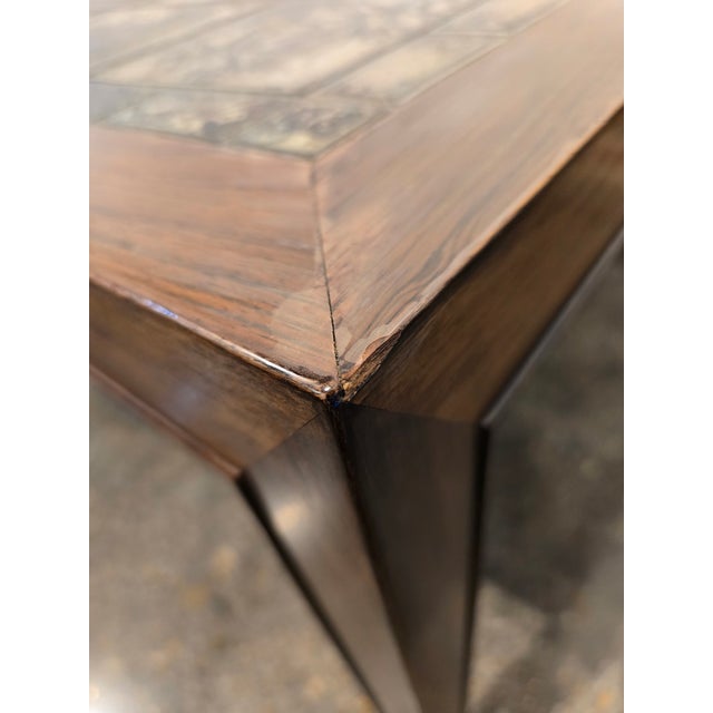 Danish Modern Rosewood & Tile Coffee Table Vintage For Sale - Image 9 of 12