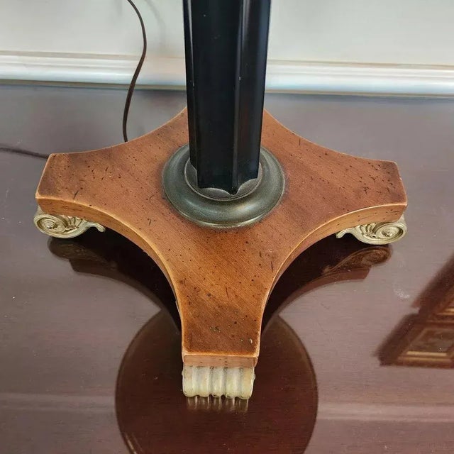 Wood Mid Century Modern Stiffel Floor Table Lamp Vintage 1960s For Sale - Image 7 of 12