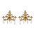Vintage Hollywood Regency Style Italian Gilt Crystal Candle Wall Sconces, a Pair For Sale