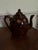 Vintage Earthenware Redware Tea Pot For Sale - Image 4 of 7