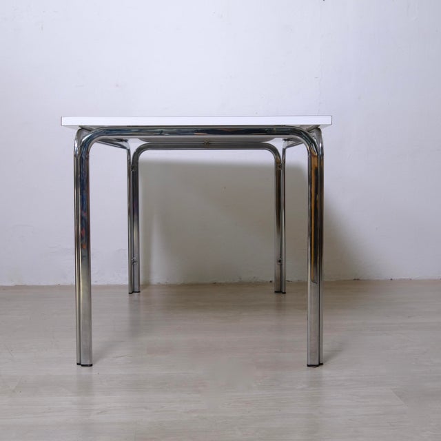 Vintage Space Age Bauhaus Style Dining Table, 1970s For Sale - Image 6 of 18