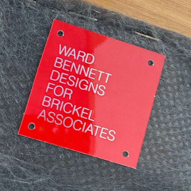 1990s Caned Swivel Desk Chair by Ward Bennett For Sale - Image 10 of 10