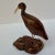 Contemporary Artist Signed Bruce Stamp Hand Carved Hardwood Shorebird Sculpture on Burl Base For Sale - Image 3 of 9