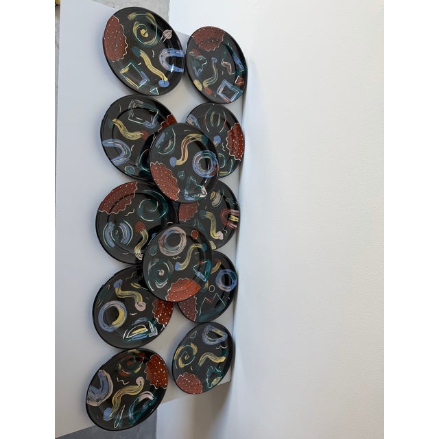 1990’s Claudia Reese Postmodern Ceramic Dinnerware Set – 53 Pieces Signed For Sale In Miami - Image 6 of 12